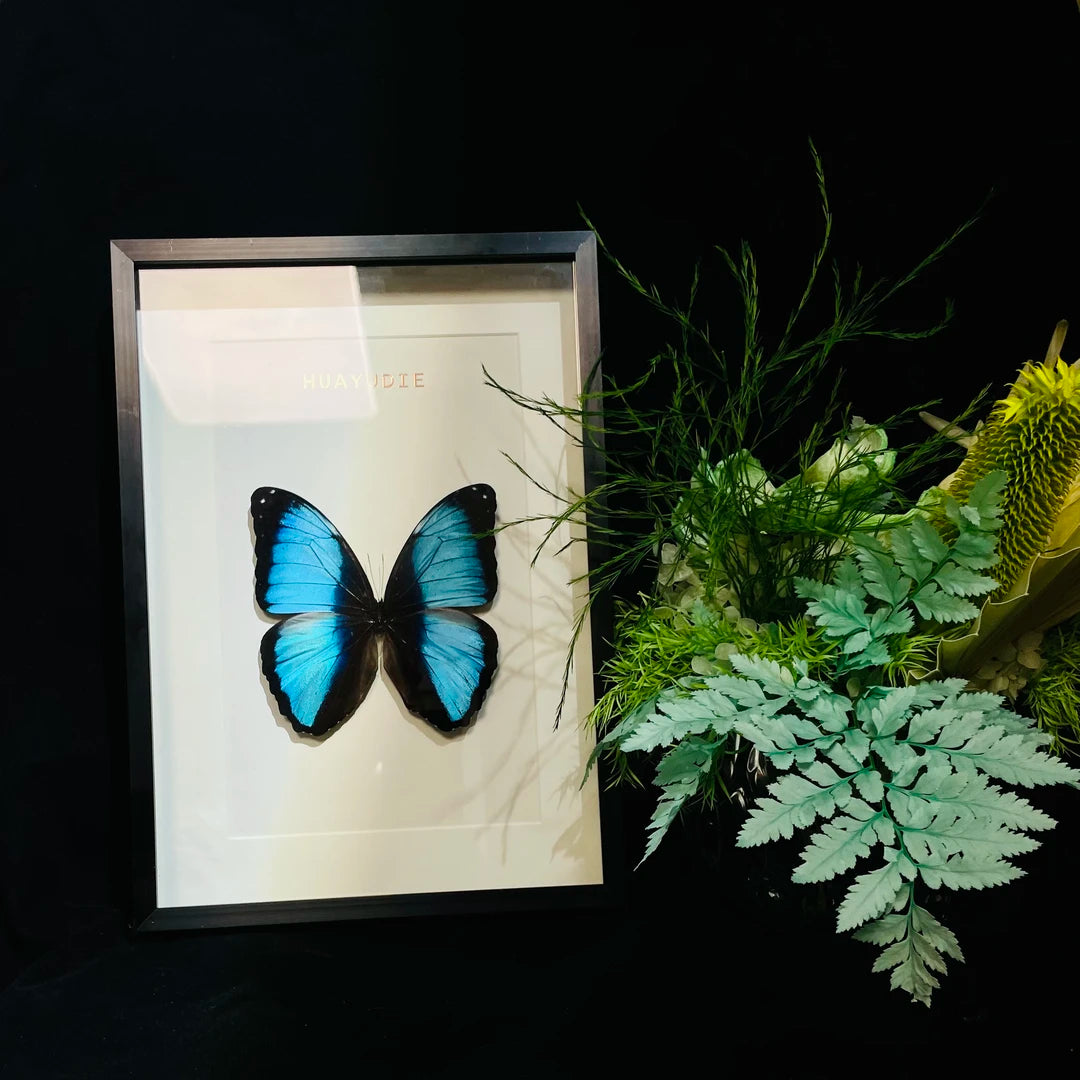 premium light luxury decorative art, living room decoration, atmospheric butterfly wall art, Nordic creative gift, home glass photo frame - image 2