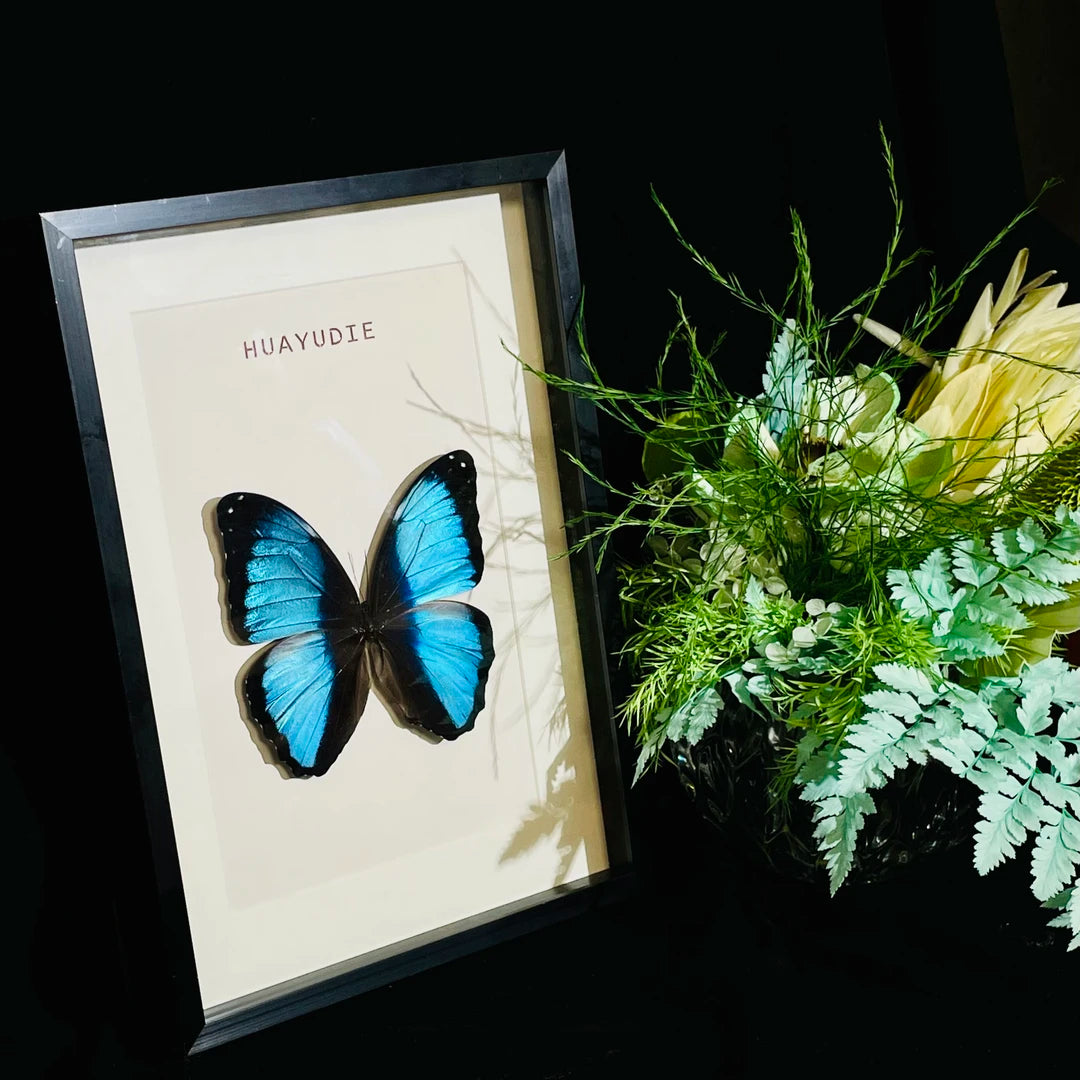 premium light luxury decorative art, living room decoration, atmospheric butterfly wall art, Nordic creative gift, home glass photo frame - image 4