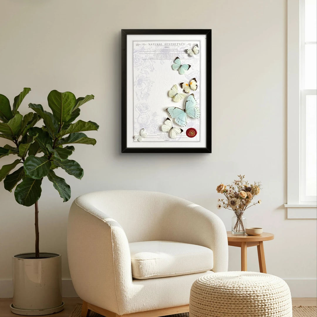 FLORAFLY "Winter Hidden" original real butterfly specimen porch decoration painting living room shop hanging creative gift - image 3