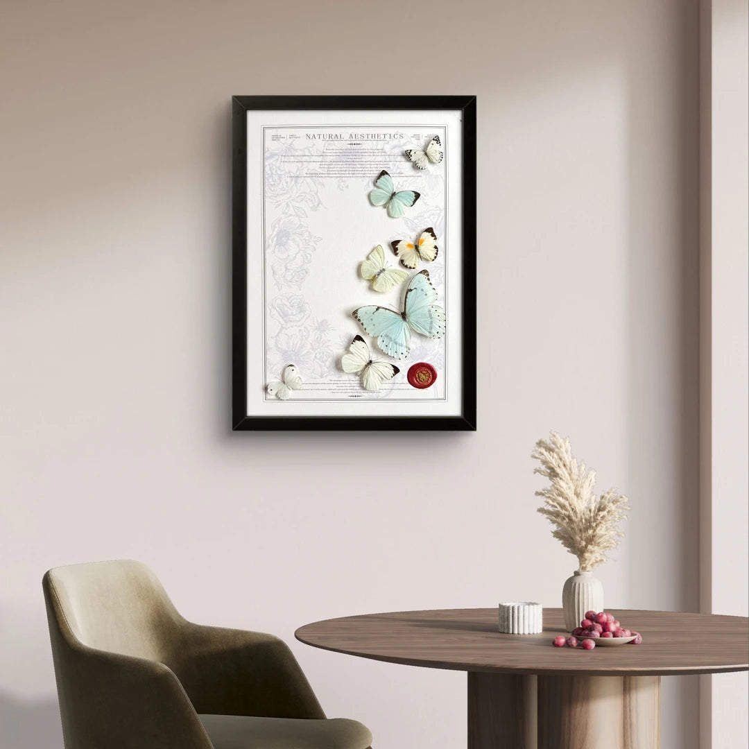FLORAFLY "Winter Hidden" original real butterfly specimen porch decoration painting living room shop hanging creative gift - image 4