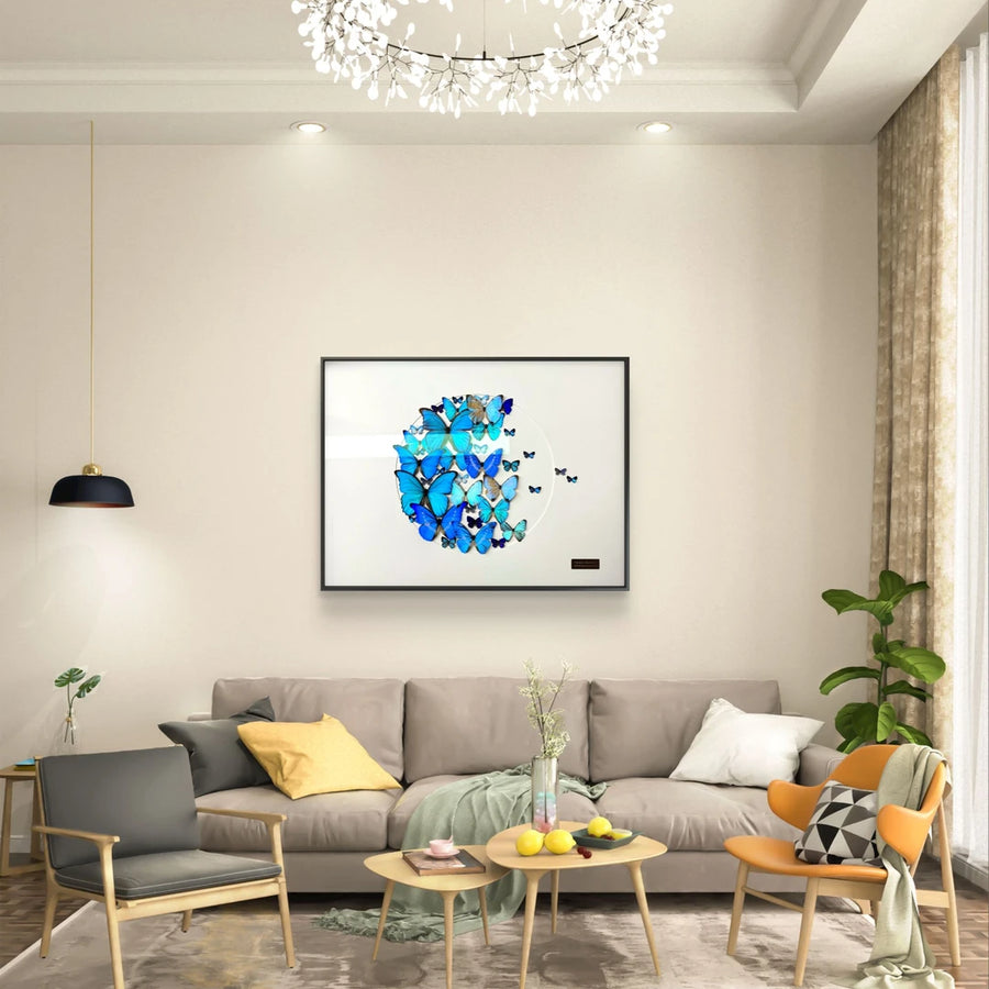 FLORAFLY "Jinlin" luxury-style butterfly wall art real butterfly specimen frame decorative art specimen housewarming gift