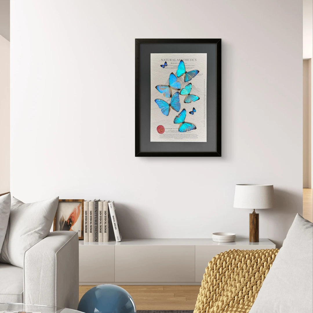 FLORAFLY "Midsummer Night" luxury-style butterfly assemblage vertical wood frame real butterfly specimen frame decorative art gift - image 2