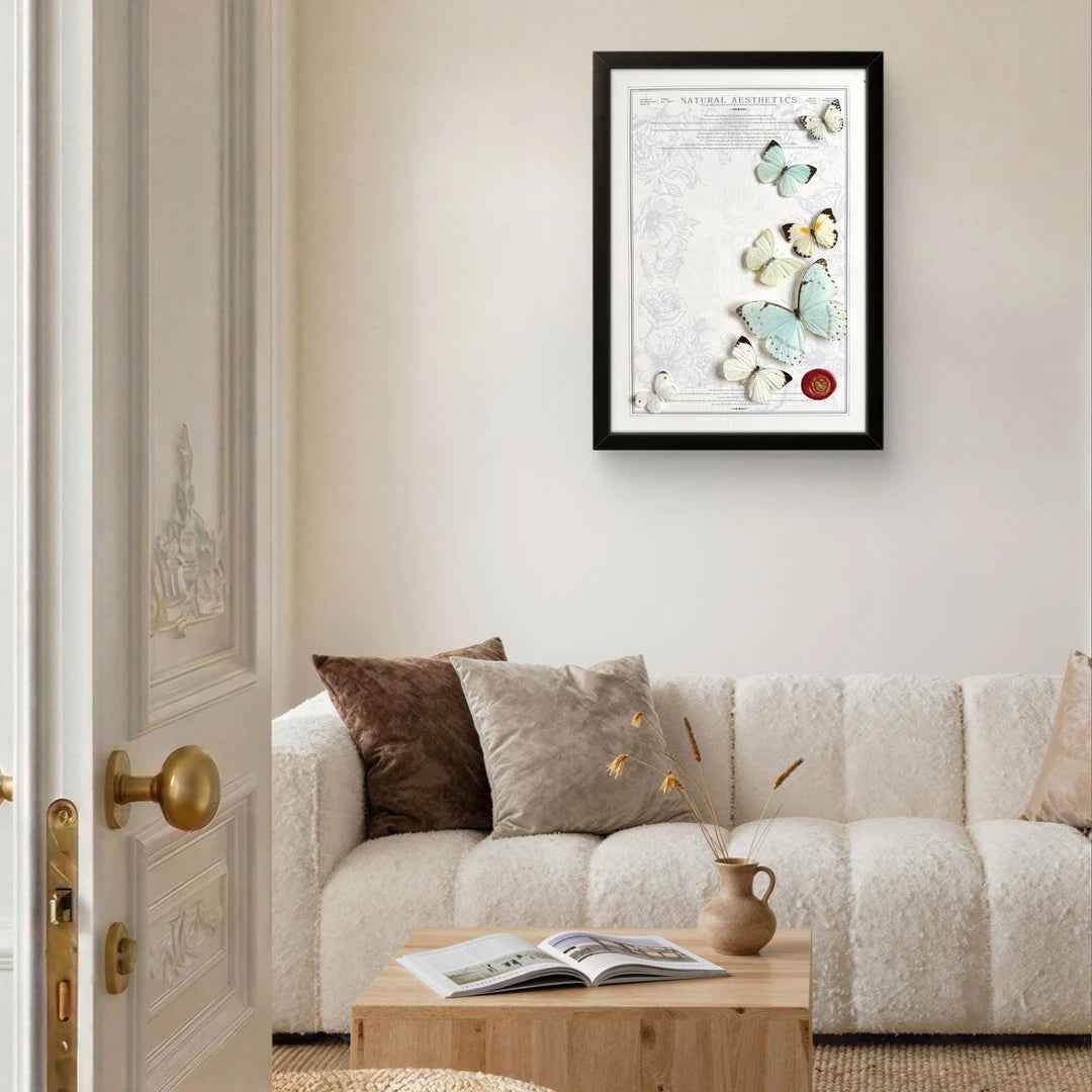 FLORAFLY "Winter Hidden" original real butterfly specimen porch decoration painting living room shop hanging creative gift - image 2
