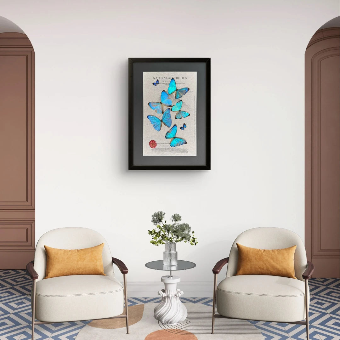 FLORAFLY "Midsummer Night" luxury-style butterfly assemblage vertical wood frame real butterfly specimen frame decorative art gift - image 4