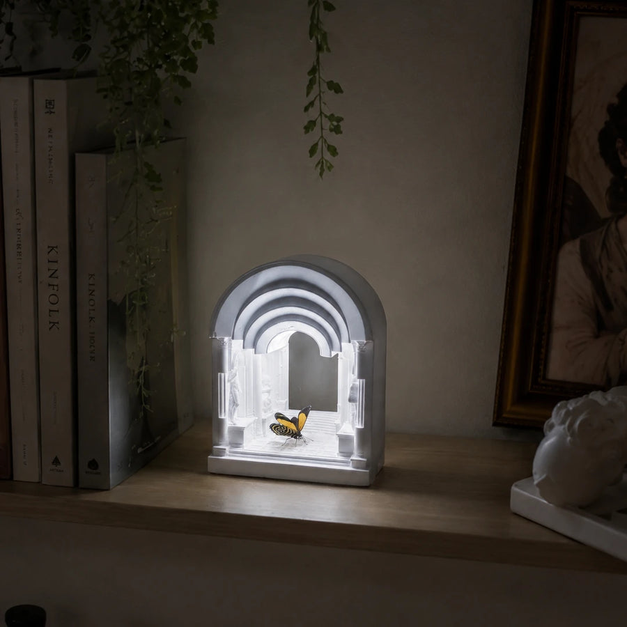 FLORAFLY Retro Nordic Style Simple Arch Aromatherapy Night Light Shape Bedroom Creative Atmosphere Decoration Goods